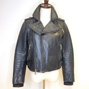 MARC BY MARC JACOBS/Preowned Women’s Leather Moto Jacket in Black S